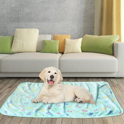 Dog Blanket 3 Pack Kennel,41" x 31" Soft (1Purple,1Brown,1Green)