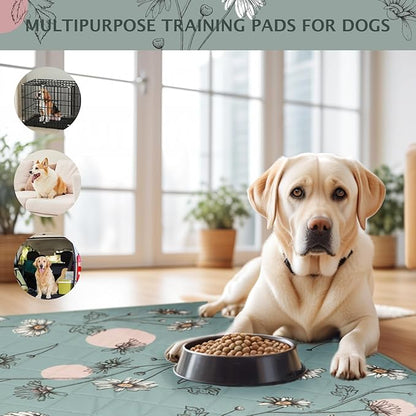 IEUUMLER Washable Pee Pads for Dogs 2 Pack EU007 (Green 36"X48"-2pcs)