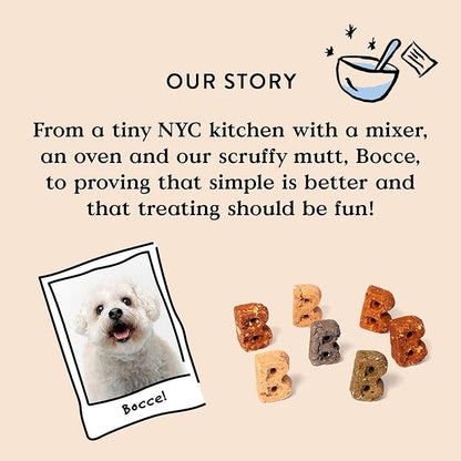 Bocce's Bakery Oven Baked Say Moo Treats for Dogs, Wheat-Free Everyday Dog Treats, Made with Real Ingredients, Baked in The USA, All-Natural Soft & Chewy Cookies, Beef & Cheddar Recipe, 6 oz