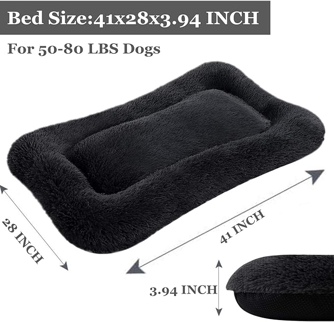 Coohom Deluxe Plush Dog Bed Pet Cushion Crate Mat