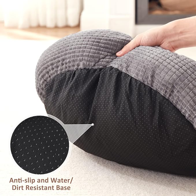 MIXJOY Small Dog Bed with Blanket Attached 23inch