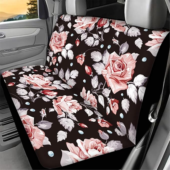 CLOHOMIN Hawaii Rose 2 Rear Bench Seat Cover