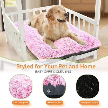 KISYYO Dog Beds for Large Dogs Fixable Deluxe Cozy Dog Kennel Beds for Crates Washable Dog Bed 36 x 23 x 3 Inches,