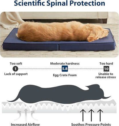 RRPETHOME Waterproof Outdoor Dog Beds Large Sized Dog