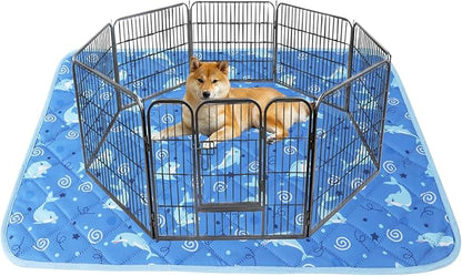 IEUUMLER Washable Pee Pads for Dogs 1 Pack EU007 (Dolphin, 48"X48"-1pcs)