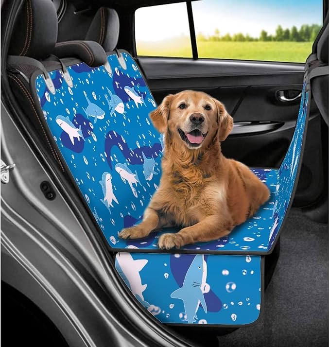 AFPANQZ Shark Dog Back Seat Cover Protector Scratchproof