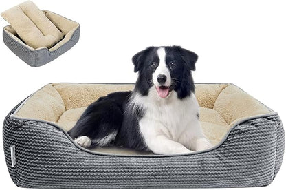 Miguel Dog Bed with Removable Cushion/Pillow for Medium Small Dogs 35 Inch