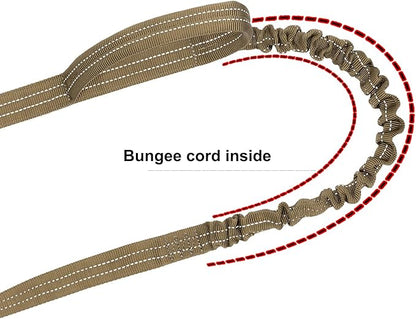 ICEFANG Tactical Dog Leash K9 Training 2 Control (4ft,Reflective Brown)