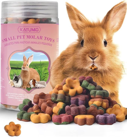 KATUMO Rabbit Treats, 180g / 6oz Dwarf Hamster Treats Natural Chew Toys for for Guinea Pig Hamster Bunny Chinchilla Gerbil