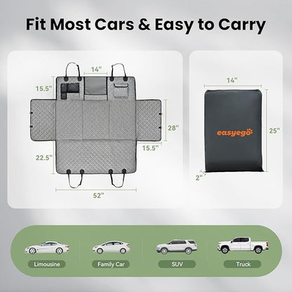 Back Seat Extender for Dogs with Storage