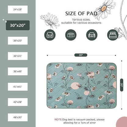 IEUUMLER Washable Pee Pads for Dogs 2 Pack EU007 (Green 30"X20"-2pcs)