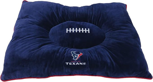 NFL PET Bed - Houston Texans Soft & Cozy Plush Pillow Bed. - Football Dog Bed. Cuddle, Warm Sports Mattress Bed for Cats & Dogs