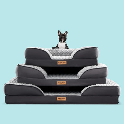 Puppy Bed for Small and Medium Dogs & Cats (28" x 23" x 7", Up 50LBs)