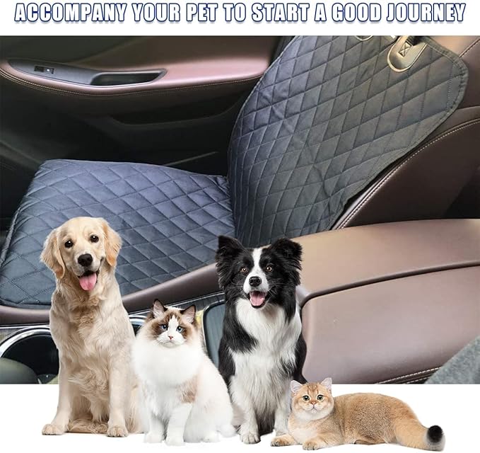 Ziciner Car Front Seat Dog Cover 600D Waterproof