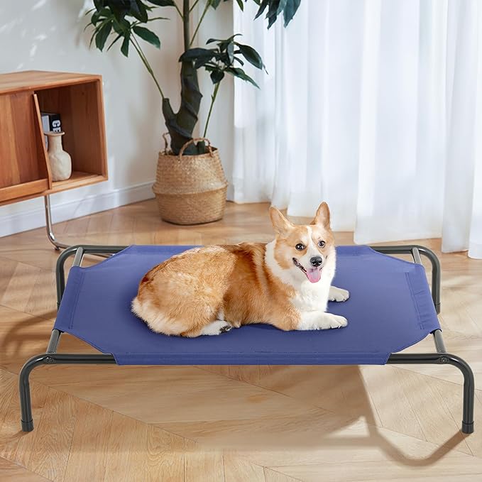 MoNiBloom Elevated Dog Bed Cooling Raised Ped Bed Portable Dog Cot for Camping or Beach 42 Inches