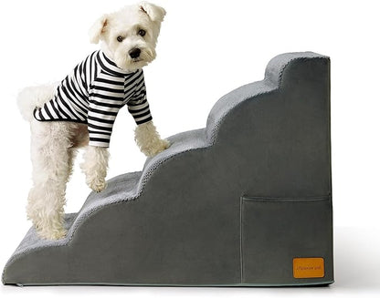 Dog Stairs Steps for High Bed JYpawsiepal Dog Stairs for Small Dog 5 Step