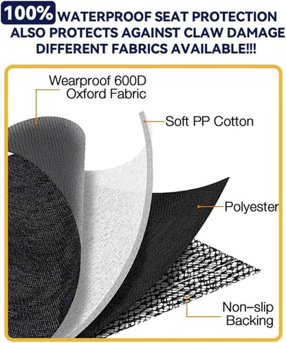 Car Seat Cover for Dogs Back Seat Waterproof 600 D 61 x 55.9 x 14.5