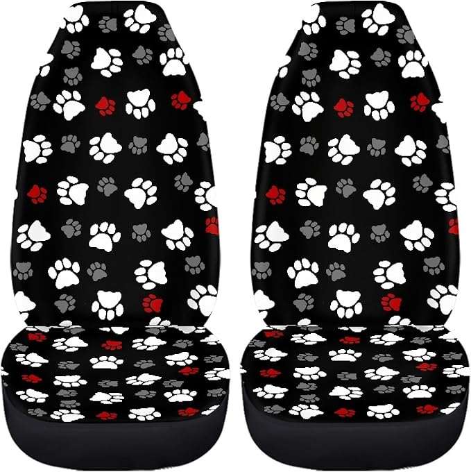 Dog Paw Print Car Seat Cover for Women Men