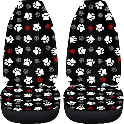 Dog Paw Print Car Seat Cover for Women Men
