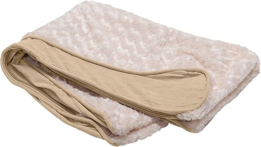 Furhaven Replacement Dog Bed Cover Ultra Plush Faux Fur & Suede Contour Luxe Lounger