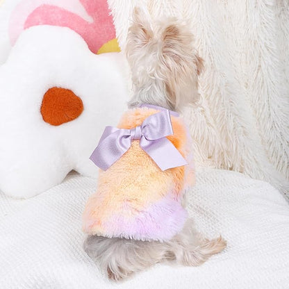 Tie Dye Dog Shirt XXS Dog Clothes for Small Dogs Girl Boy Winter Puppy Sweater Fleece Warm Pet Outfit for Cats Dogs Cute Doggy Apparel Cold Weather Dog Coat (X-Small 3)