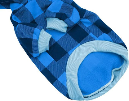 KOOLTAIL Plaid Dog Hoodie Pet Clothes Sweater with Hat and Pocket for Small Medium Large Size Dogs