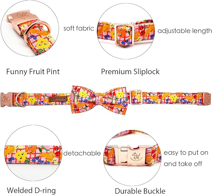 Elegant little tail Dog Collar with Bow