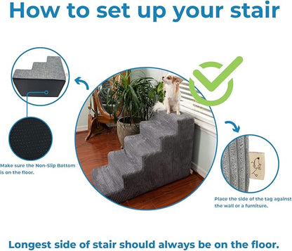 Best Pet Supplies Foldable Foam Pet Steps for Small Dogs and Cats 2-Step