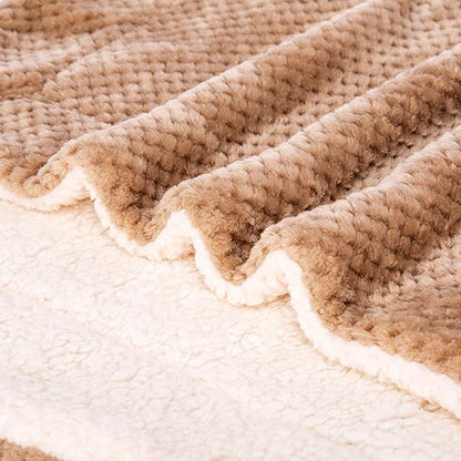 Fuzzy Dog Blanket or Cat Blanket or Pet Blanket (32" x 40"), DW-Mocha)