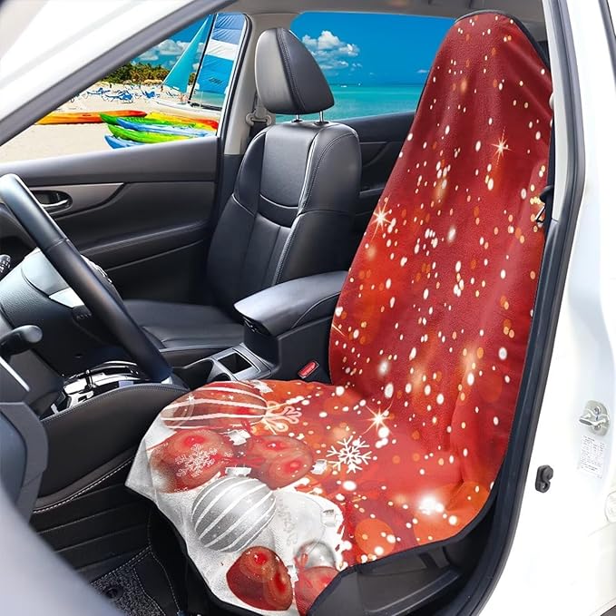 Yewattles Chirstmas Pattern Waterproof Scratching Proof Car Seat