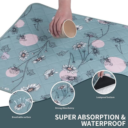 IEUUMLER Washable Pee Pads for Dogs Extra Large 71" x 71" 1 Pack EU007 (Green 71"X71"-1pcs)