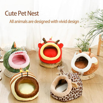 Guinea Pig Bed House & Hideout for Rat Bearded Dragon Hedgehog Ferret to Sleep and Hide, Guinea Pig Cage Accessories Habitat Décor (X-Large, 5.Wasp)