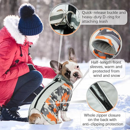 IDOMIK Warm Dog Coats with Harness