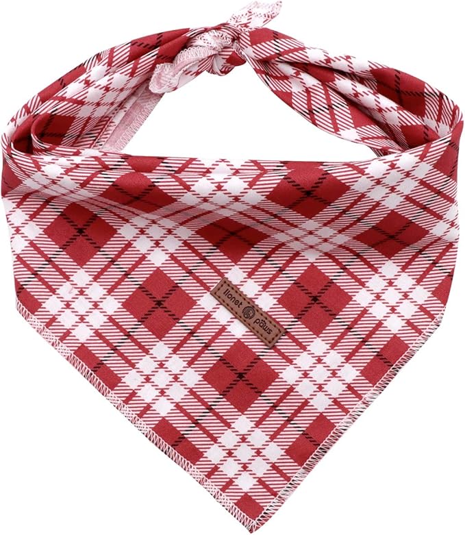 Lionet Paws Christmas Dog Bandana Washable Cotton Handkerchief