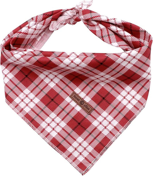 Lionet Paws Christmas Dog Bandana Washable Cotton Handkerchief