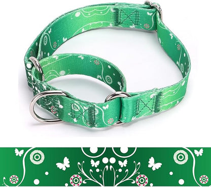 Martingale Dog Collars - Flower Multicolor Cute Patterns, Adjustable Nylon Training Dog Collar Suitable for Boy and Girl Dogs Medium Large Dogs (3, M)