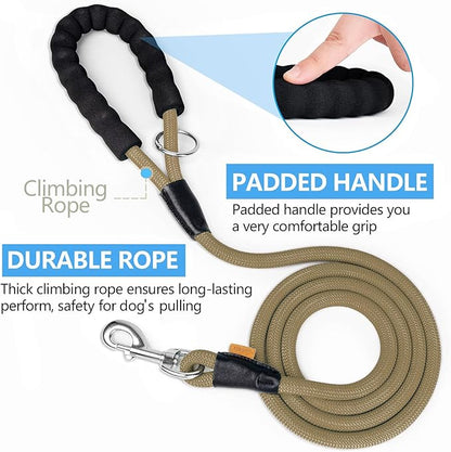 Dog Leash ((1/3") - 6FT, Khaki)