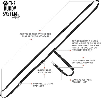 The Buddy System Truck Bed Leash Tether Dog Harness