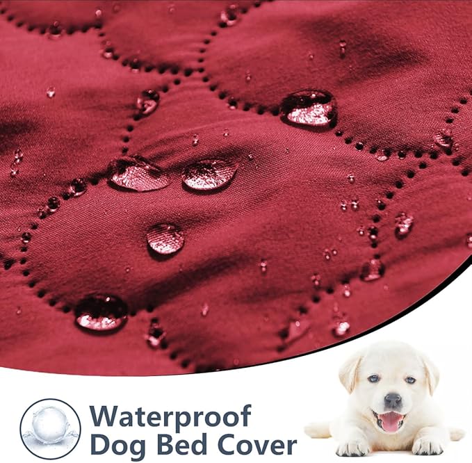 Dog Blankets for Couch Protection Christmas Red Waterproof Dog Bed Covers Pet Blanket Furniture Protector (Christmas Red + Green 82"x108")