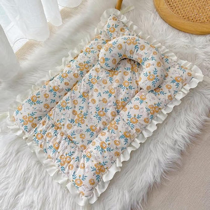 Pet Pillow Floral U-Shaped Pillow for Dogs