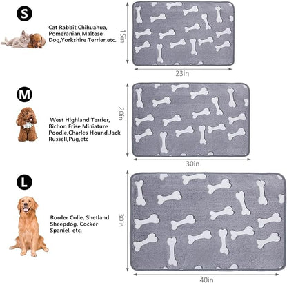 1 Pack 3 Dog Blankets Super Soft Puppy Bone/Love/Star-Medium(29"x20")