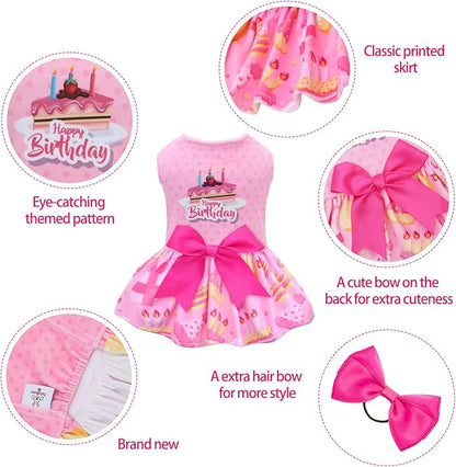 CuteBone Birthday Dog Dresses Velvet Holiday Small Dogs CVA49XS-D