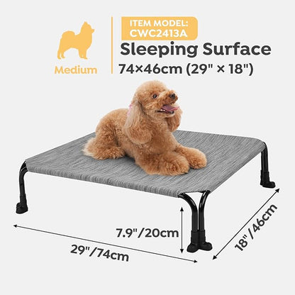 Veehoo Elevated Dog Bed 29" x 18", Black