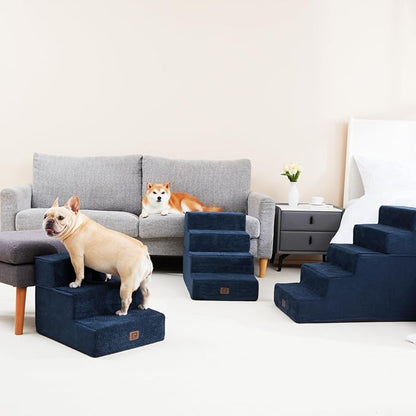 EHEYCIGA Dog Stairs for Small Dogs 13.5" H 3-Step Dog