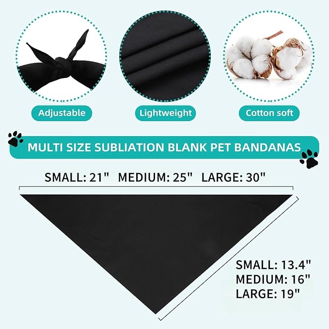 Blank Dog Bandanas Large-1PCS