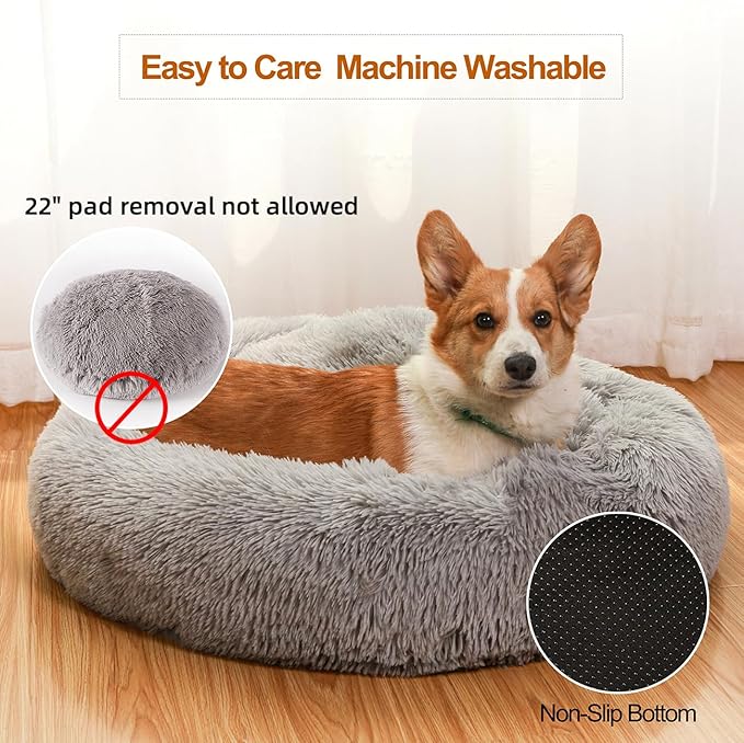 JEMA Calming Small Dog Beds for Small Dogs 22 Inch