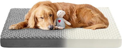 Medium Orthopedic Crate Bed for Dogs（30*20*3in）-Waterproof Dog Crate Pads- Egg dog crate bed-Orthopedic Dog Bed-dog bed with Washable Cover Removable