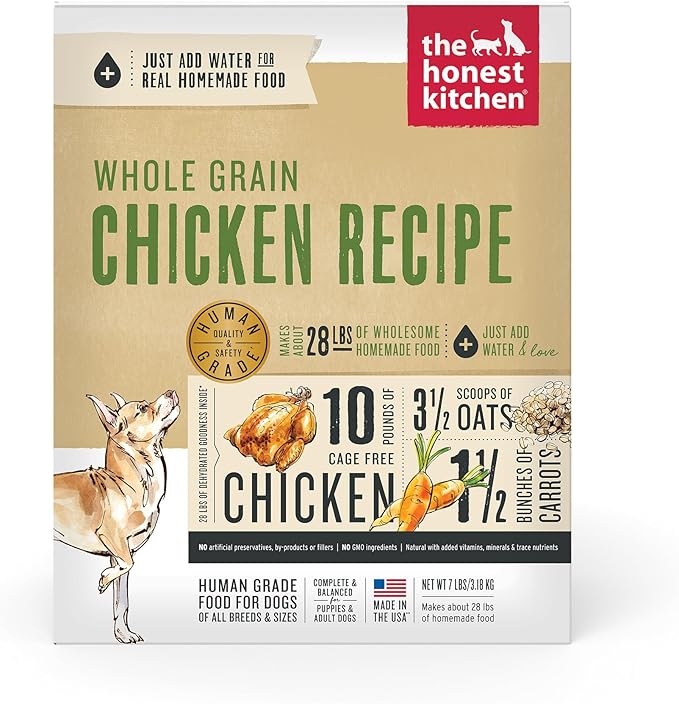 The Honest Kitchen Dehydrated Whole Grain Chicken Dog Food, 7 lb Box