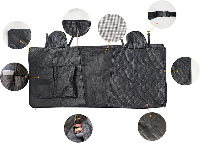 QianBao Compatible with Car Pet Dogs Back Seat 2020 2021 2022 2023 2024 Black