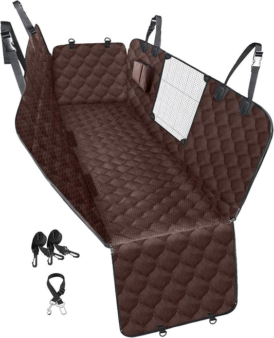 PETICON Dog Car Seat Cover with Mesh Window 100% Waterproof